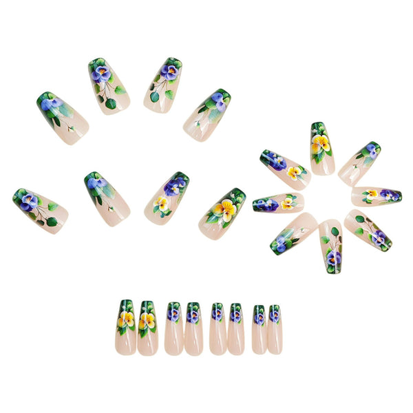 12 Sizes-24 Pcs Press On Nails Y1907
