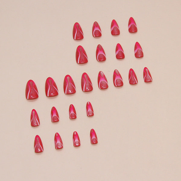 12 Sizes-24 Pcs Press On Nails W1586