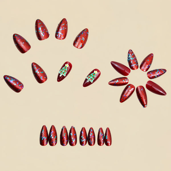 12 Sizes-24 Pcs Press On Nails Y1324