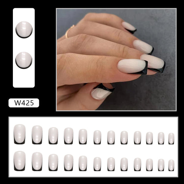 12 Sizes-24 PcsPress On Nails W425