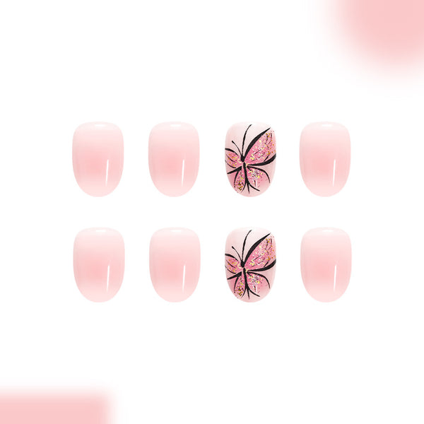 12 Sizes-24 Pcs Press On Nails C1011
