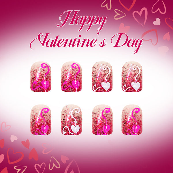 12 Sizes-24 Pcs Press On Nails C1483