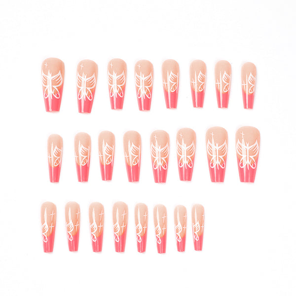 12 Sizes-24 Pcs Press On Nails JP1617