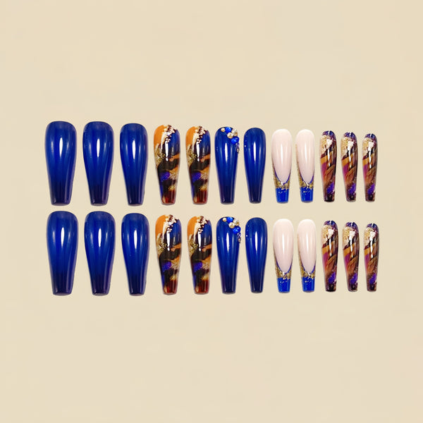12 Sizes-24 Pcs Press On Nails Y1851