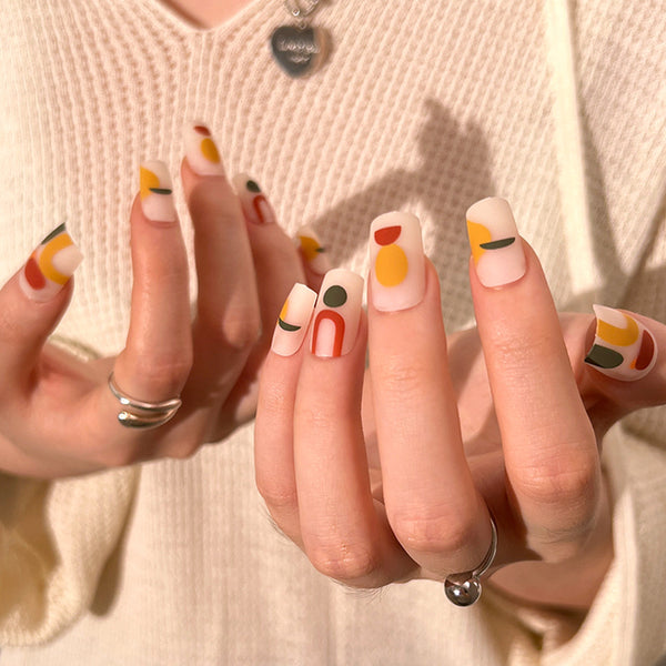 12 Sizes-24 Pcs Press On Nails JP1611