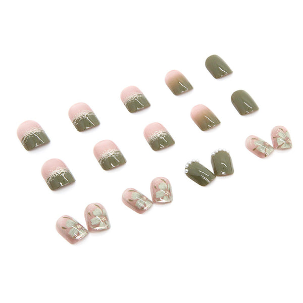12 Sizes-24 Pcs Press On Nails Z384