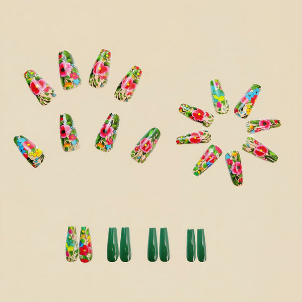 12 Sizes-24 Pcs Press On Nails Y615