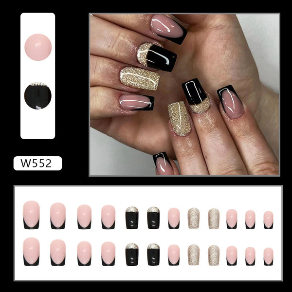 12 Sizes-24 Pcs Press On Nails W552