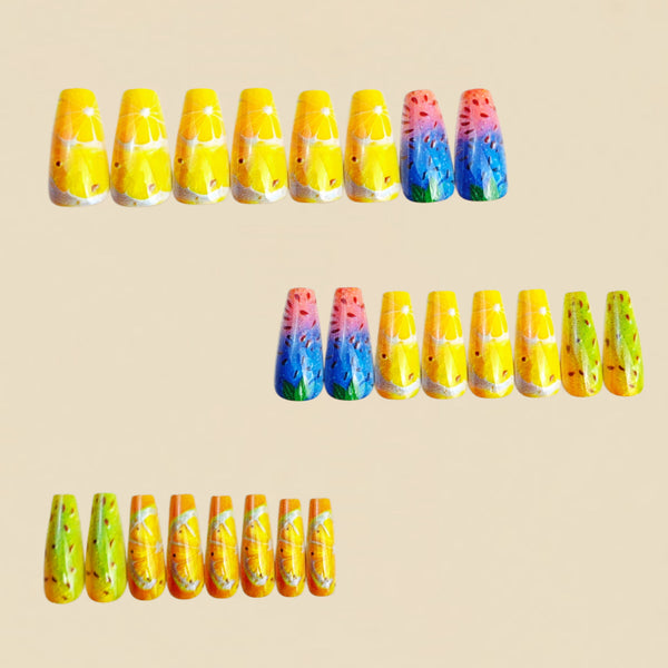 12 Sizes-24 Pcs Press On Nails y2090-24