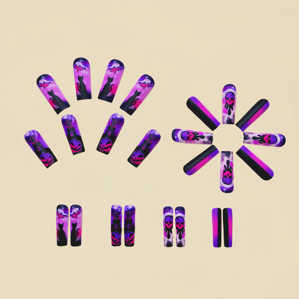 12 Sizes-24 Pcs Press On Nails Y213