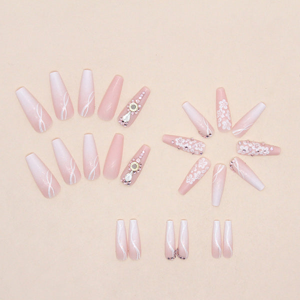 12 Sizes-24 Pcs Press On Nails Z704