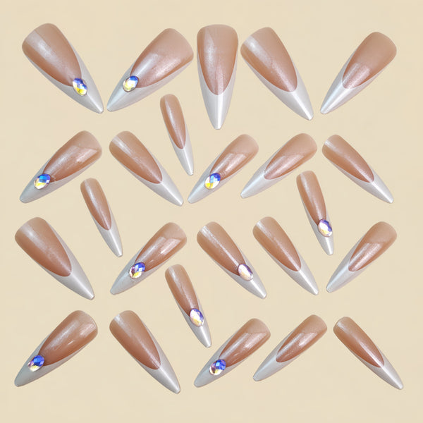 12 Sizes-24 Pcs Press On Nails Y1438