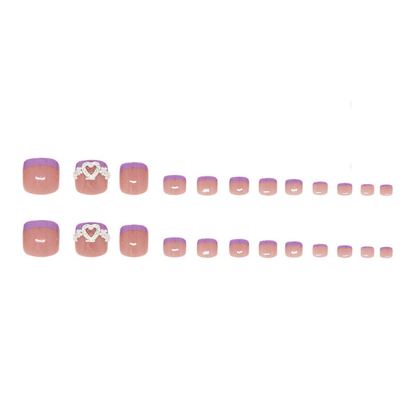 12 Sizes-24 Pcs Press On Nails F176