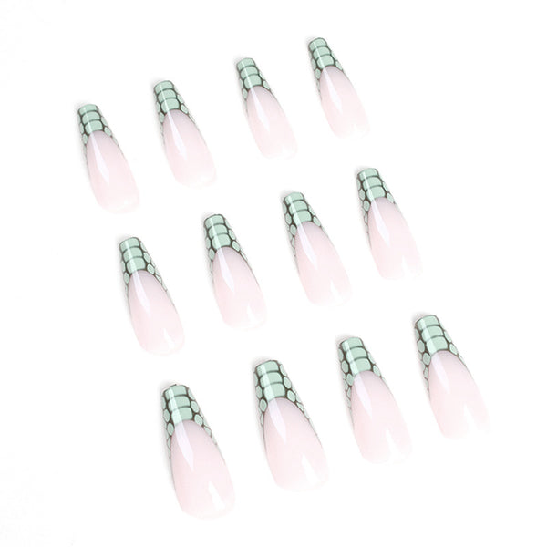 12 Sizes-24 Pcs Press On Nails JP1588
