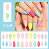 12 Sizes-24 Pcs Press On Nails C1859