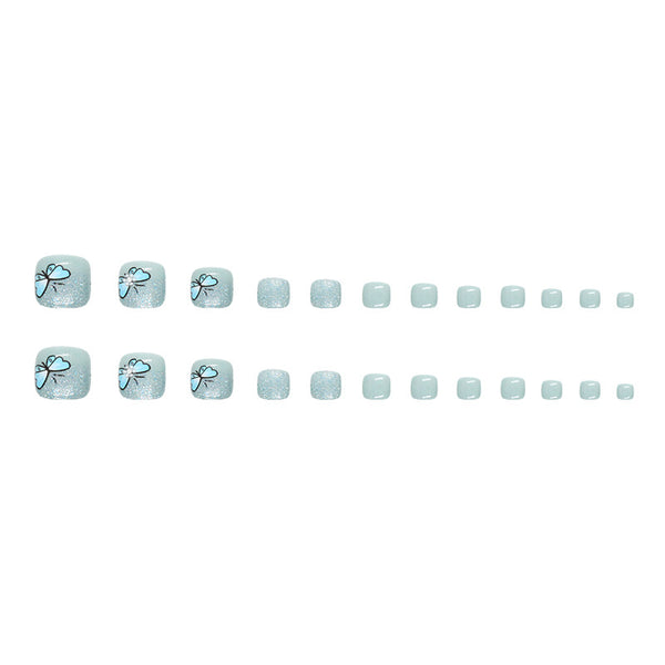 12 Sizes-24 Pcs Press On Nails F077