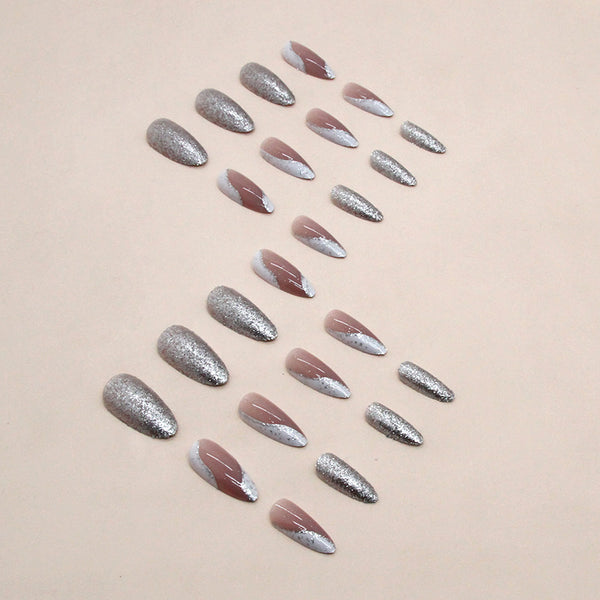 12 Sizes-24 Pcs Press On Nails W1459