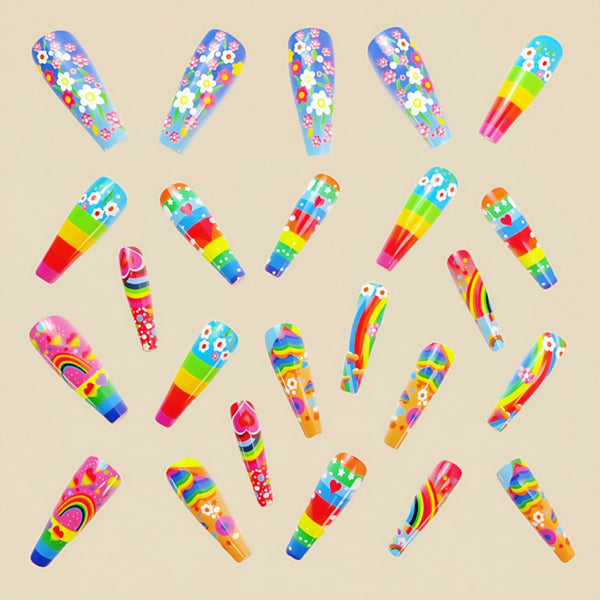 12 Sizes-24 Pcs Press On Nails Y575