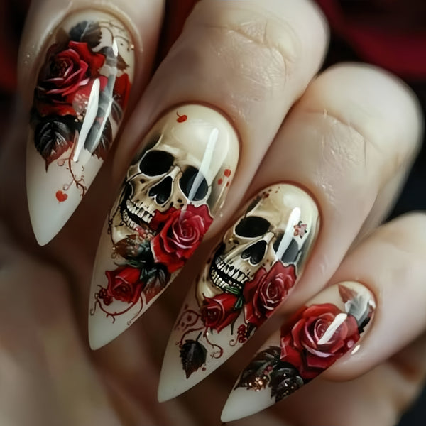 12 Sizes-24 Pcs Press On Nails Y1023