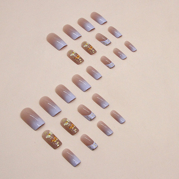 12 Sizes-24 Pcs Press On Nails W1327