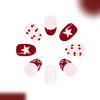 12 Sizes-24 Pcs Press On Nails C1381