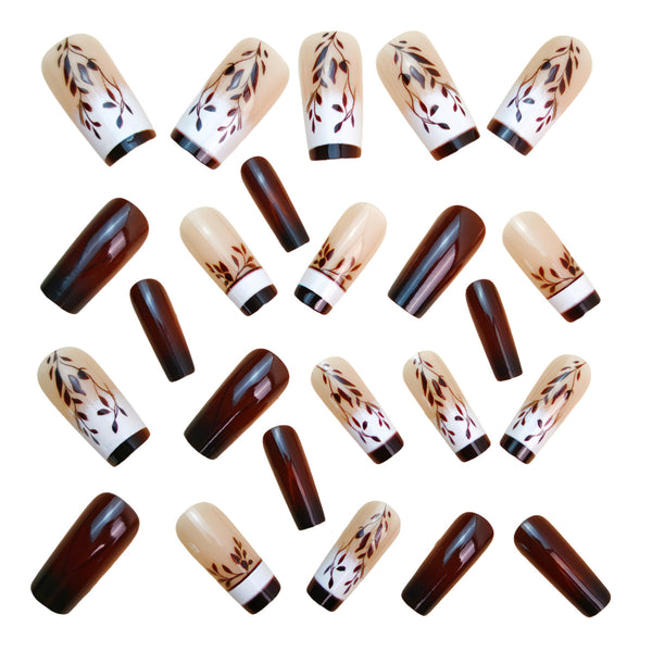 12 Sizes-24 Pcs Press On Nails Y1231