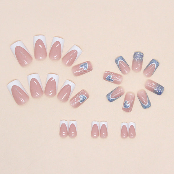 12 Sizes-24 Pcs Press On Nails W739