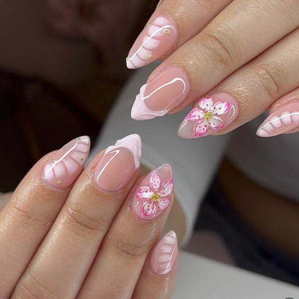 12 Sizes-24 Pcs Press On Nails JP4265