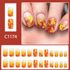 12 Sizes-24 Pcs Press On Nails C1174