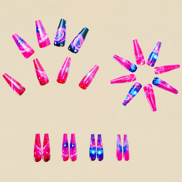 12 Sizes-24 Pcs Press On Nails Y535