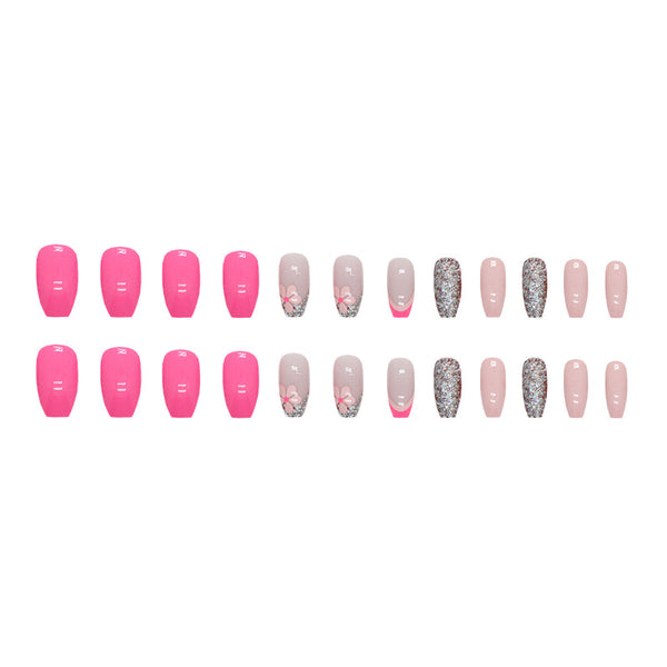 12 Sizes-24 Pcs Press On Nails W1269