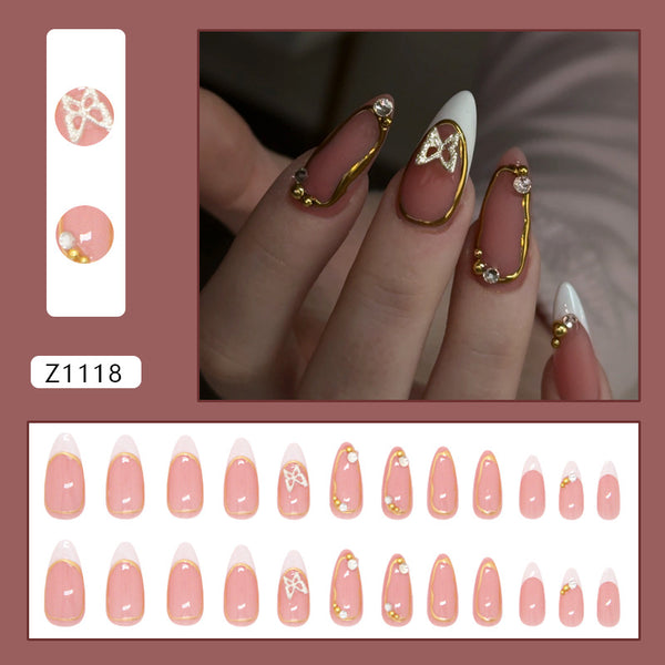 12 Sizes-24 Pcs Press On Nails Z1118