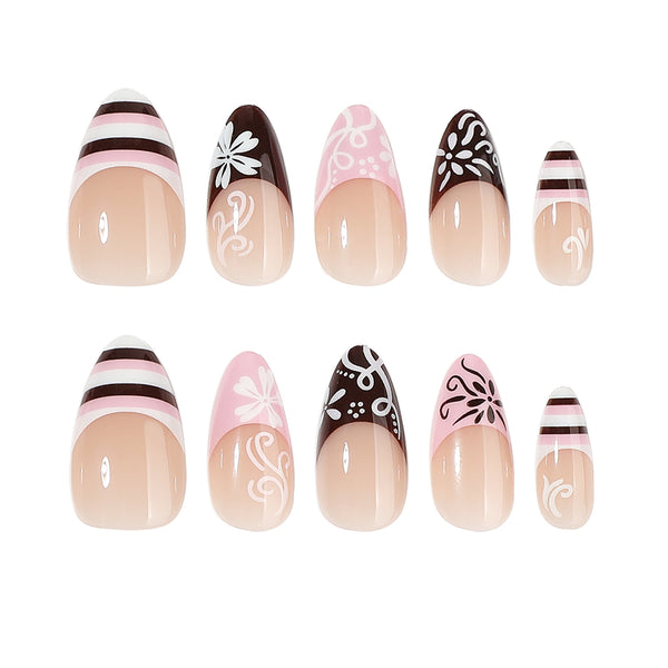 12 Sizes-24 Pcs Press On Nails JP4458