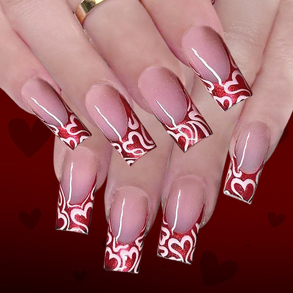 12 Sizes-24 Pcs Press On Nails C1481