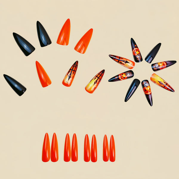 12 Sizes-24 Pcs Press On Nails Y845