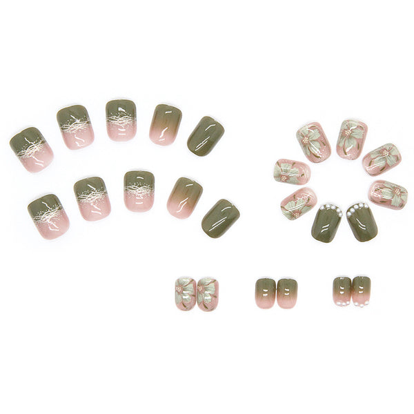 12 Sizes-24 Pcs Press On Nails Z384
