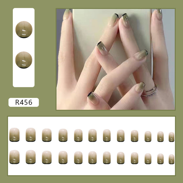 12 Sizes-24 Pcs Press On Nails R441