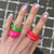 12 Sizes-24 Pcs Press On Nails C401