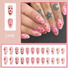 12 Sizes-24 Pcs Press On Nails C438