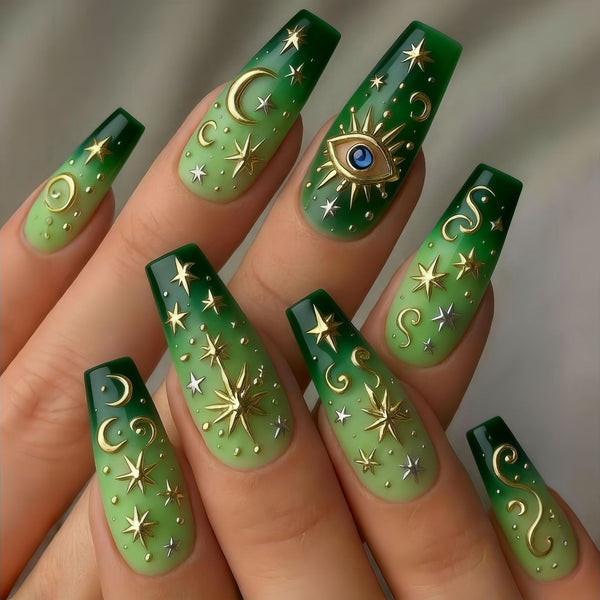12 Sizes-24 Pcs Press On Nails Y1940