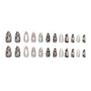 12 Sizes-24 Pcs Press On Nails W2007