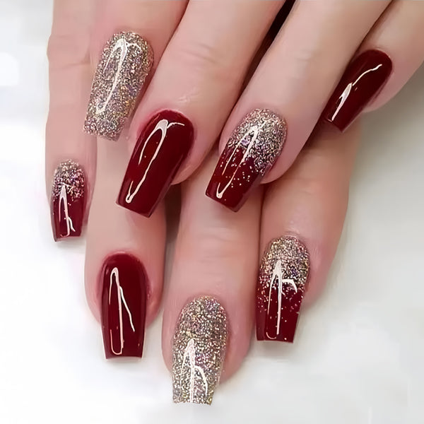 12 Sizes-24 Pcs Press On Nails Y004