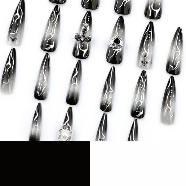 12 Sizes-24 Pcs Press On Nails JP3469