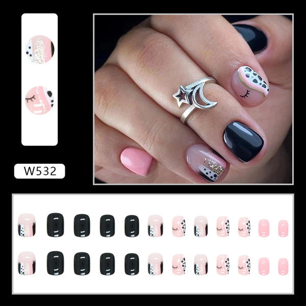 12 Sizes-24 Pcs Press On Nails W532