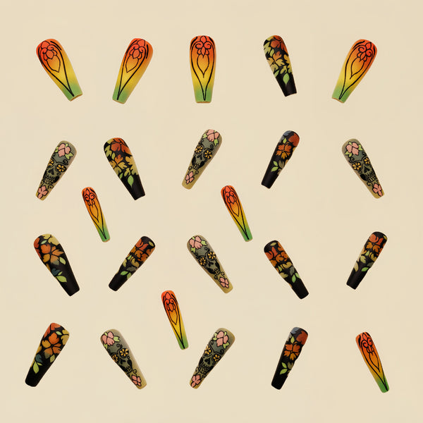 12 Sizes-24 Pcs Press On Nails Y199