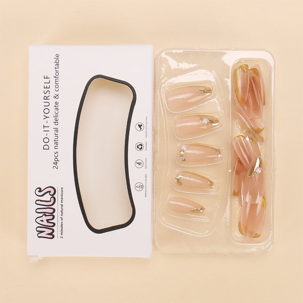 12 Sizes-24 Pcs Press On Nails BZ1417