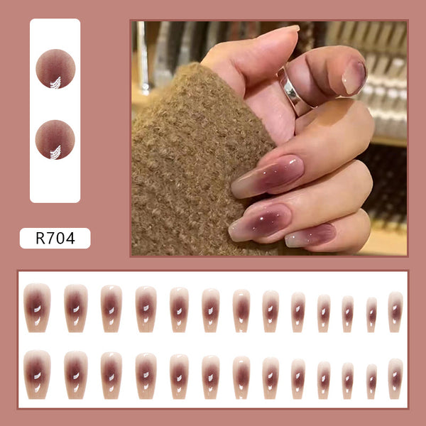 12 Sizes-24 Pcs Press On Nails R704