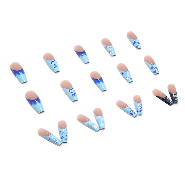12 Sizes-24 Pcs Press On Nails W127