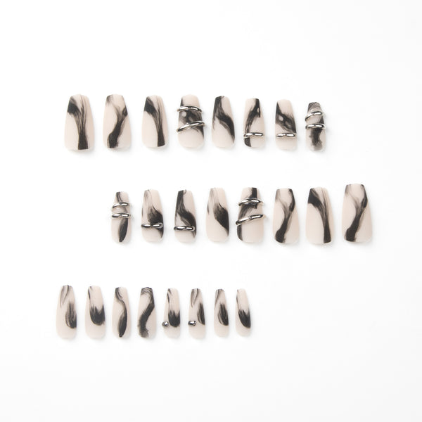 12 Sizes-24 Pcs Press On Nails JP2613