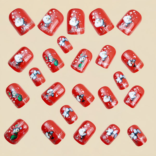 12 Sizes-24 Pcs Press On Nails Y1268